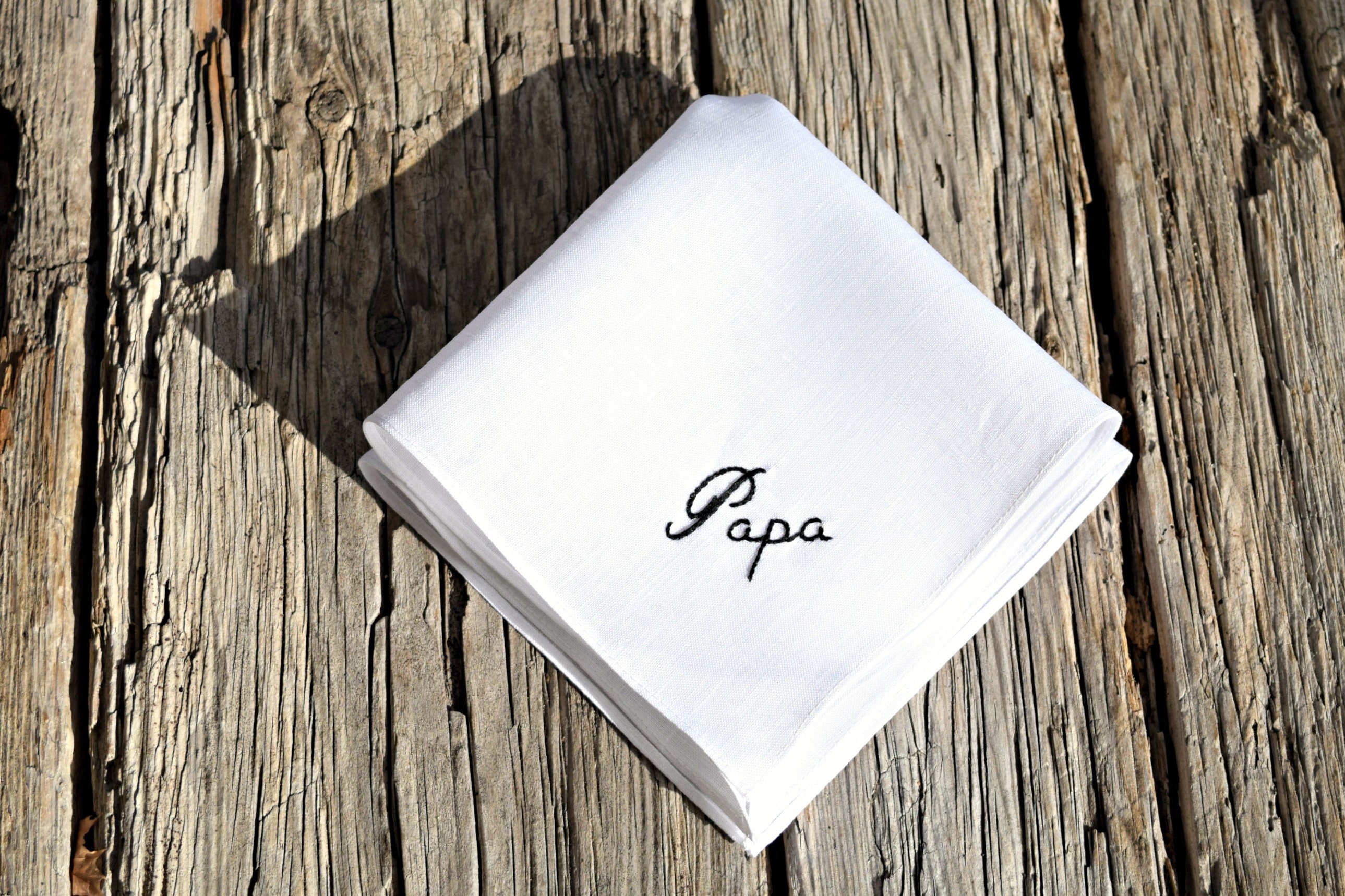 Personalized Handkerchief With Name Hand Embroidered Name Etsy UK