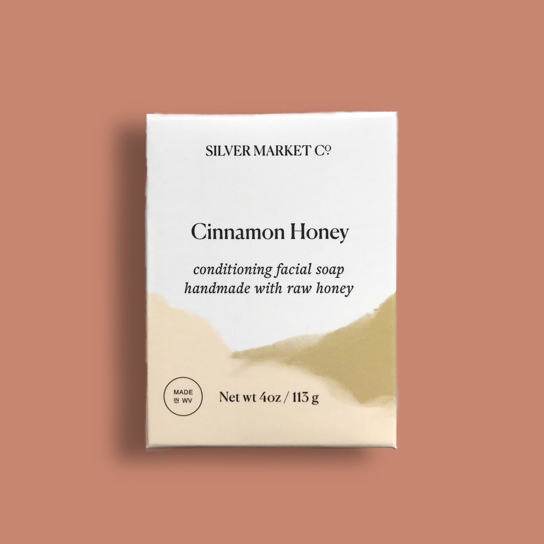 CINNAMON HONEY Soap for Dry Skin Eczema Acne Handmade Palm Free