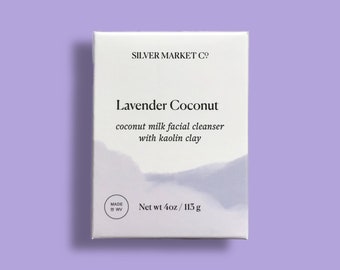 LAVENDER COCONUT Cleasing Bar for Sensitive Skin | Handmade with Organic Ingredients