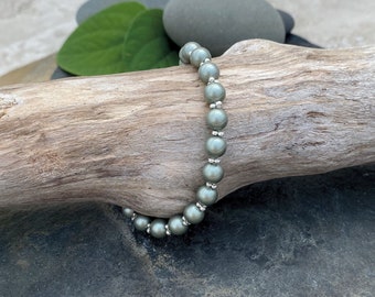 Bracelet and/or Earrings with Antique German Pearls, Sterling Silver Clasp and/or Sterling Silver French Wires, and Miyuki Beads