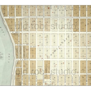 Handgemalte Karte von Minneapolis, 1903 / Lake Calhoun / Carag / Ecco / Lyndale / Minneapolis Lakes / Harriet / Vintage Map Art