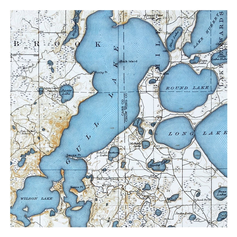 Explore The Beauty Of Gull Lake Minnesota With This Detailed Map