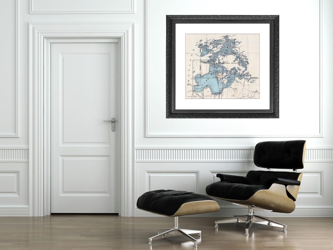 Hand Painted Map of Lake of the Woods Boundary Waters - Etsy Canada