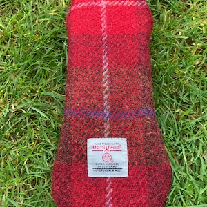 Funda para cabeza de driver de golf Harris Tweed®: protector de madera escocesa a cuadros de cuero sintético