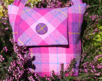 Harris Tweed® Tote Bag: Scottish Plaid Check Shoulder Bag