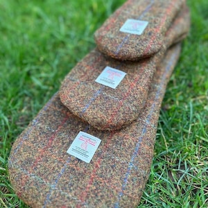 Conjunto com três protetores de cabeça de golfe Harris Tweed®: protetores híbridos de fairway para driver de lã escocesa