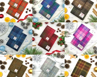 Harris Tweed® A6 Book Cover: Plaid Tartan Notebook Sleeve