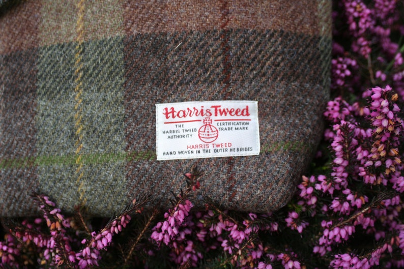 Schottische Harris Tweed® Einkaufstasche in braun grün kariert Karierte Tweed Tragetaschen Tartan Tweed Tasche Karo Tweed Umhängetasche Geschenk für Sie Bild 4