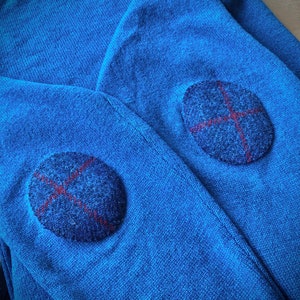 Coudières Harris Tweed® : Réparation de pulls ovales en laine écossaise