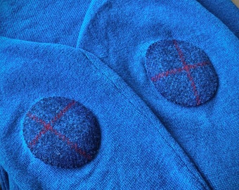 Pair of Harris Tweed® Elbow Patches: Scottish Wool Oval Sweater Repair