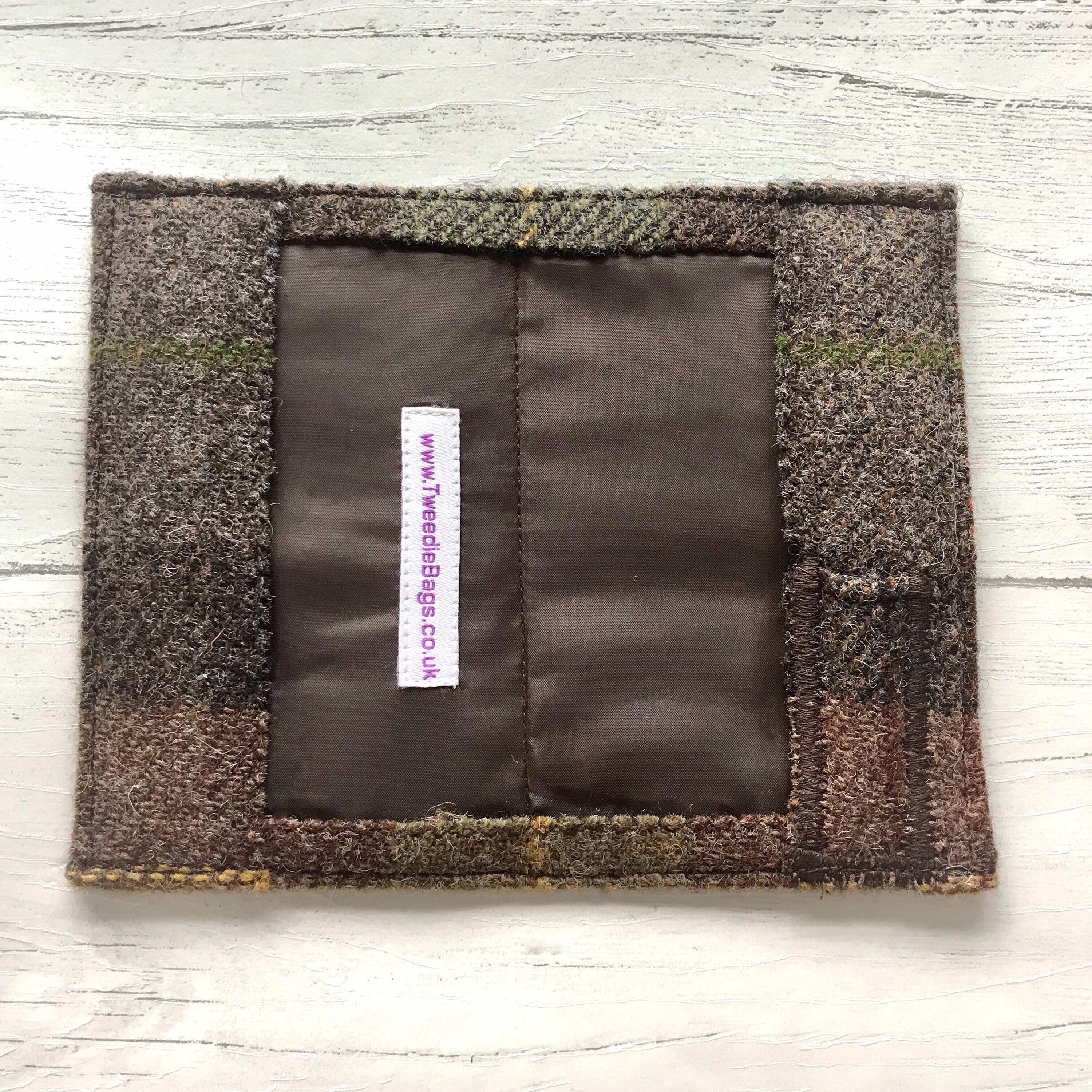 Harris Tweed® Golf Scorecard Cover for 172 x 133 mm cards | Tweed Golfing Score Card Protector | Tweed Golf Scorecard Holder - Thumbnail 3
