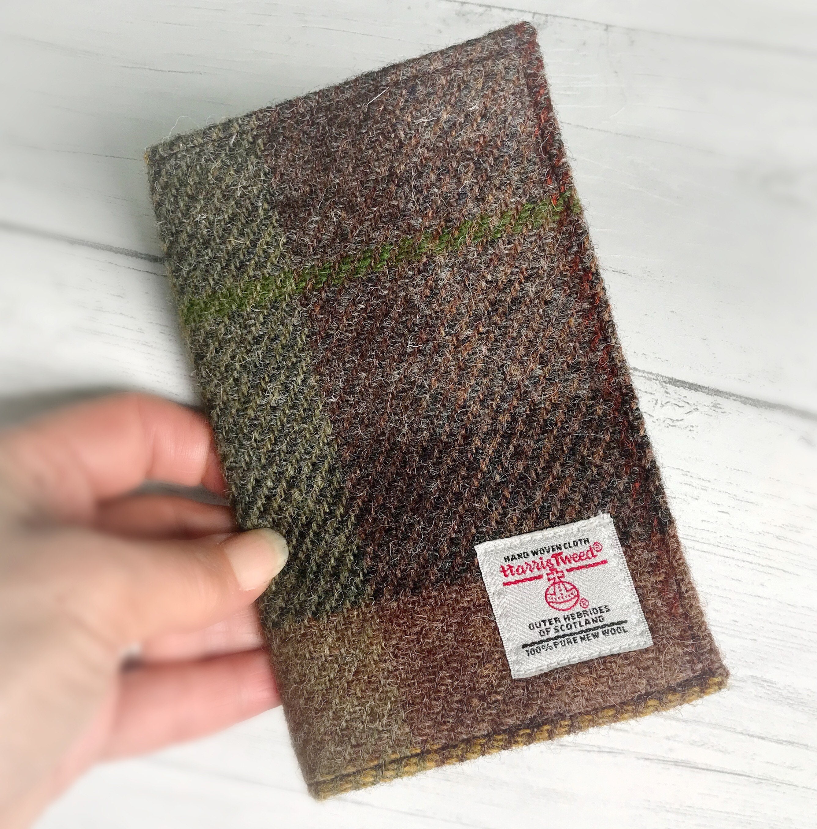 Harris Tweed® Golf Scorecard Cover for 172 x 133 mm cards | Tweed Golfing Score Card Protector | Tweed Golf Scorecard Holder - Thumbnail 4