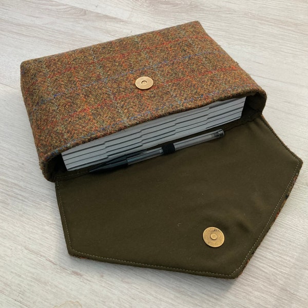 Harris Tweed® Bible Pouch | Scottish Tweed Tech Sleeve | Travel Laptop Protector | Holy Book Cover | Book Dust Cover