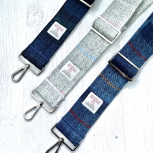 Correa para bolso Harris Tweed®: Bandolera ajustable de cuadros escoceses, 50 mm y 38 mm imagen 11
