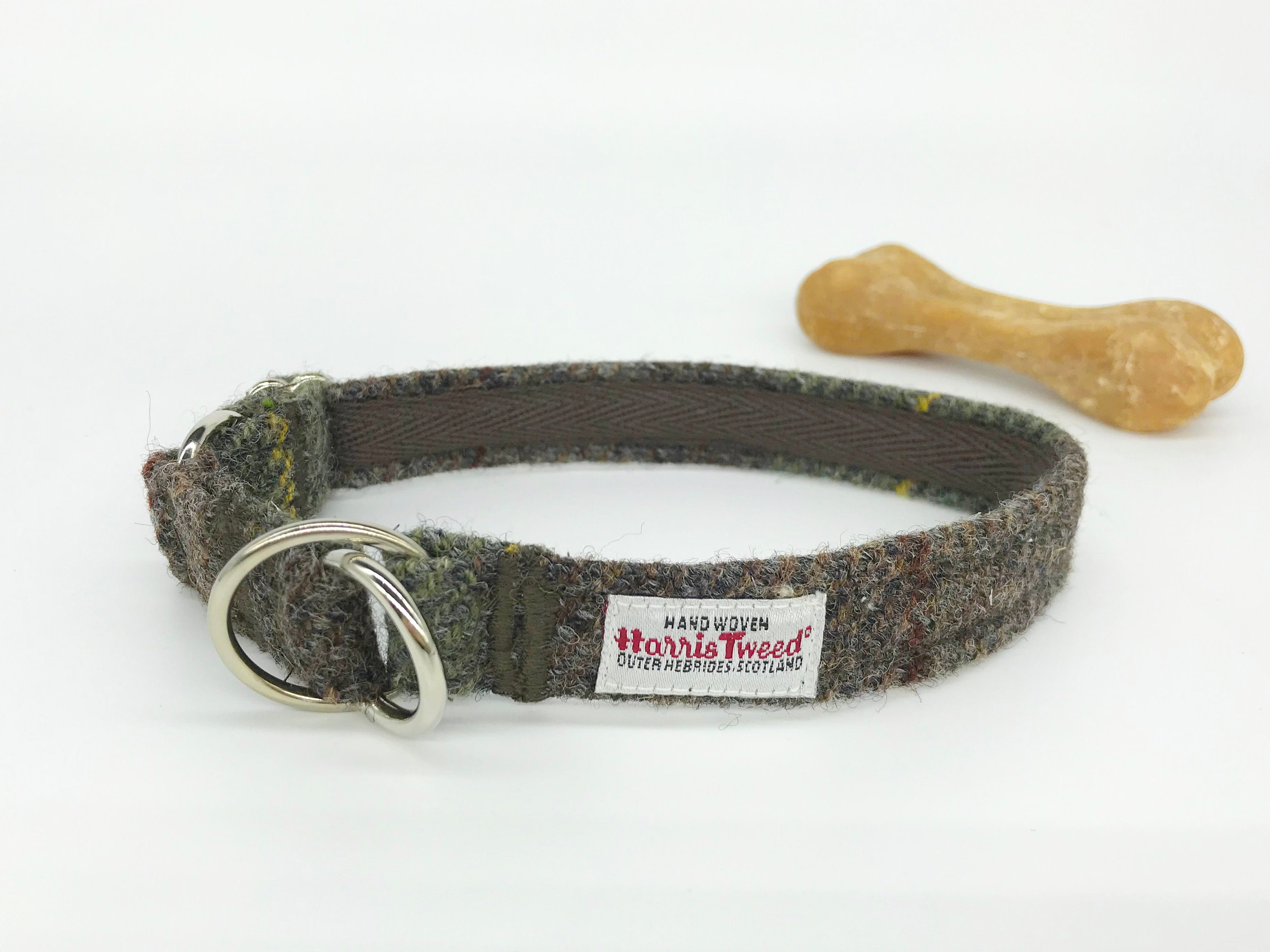  Puppy Leather Collar, Adjustable Basic Collar, Check