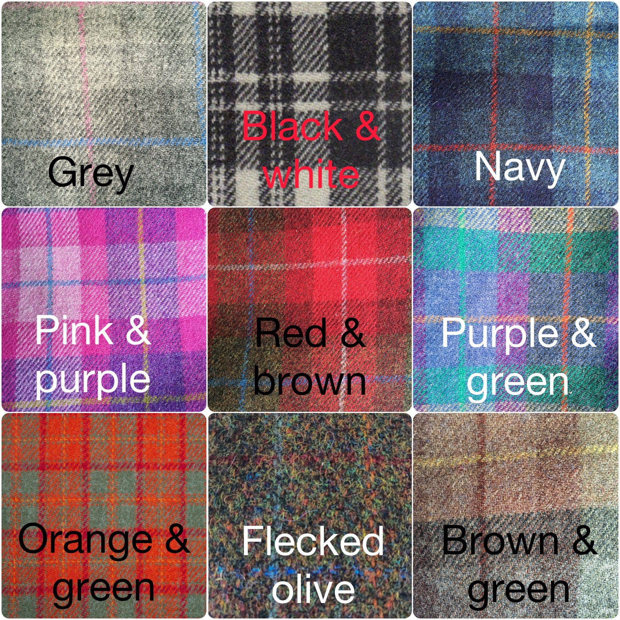 Harris Tweed® Passport cover orange red & green check | Traveller's Gift | Tartan Passport Holder | Scottish B7 book cover | Plaid Passport - Thumbnail 5