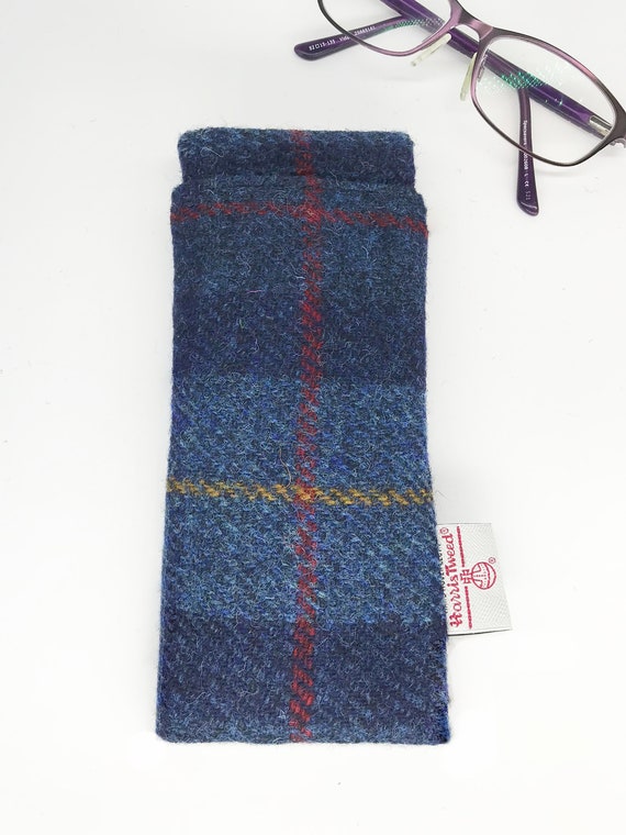 TWEED EYEWEAR CASE NAVY BLUE TWEED EYEWEAR CASE NAVY BLUE