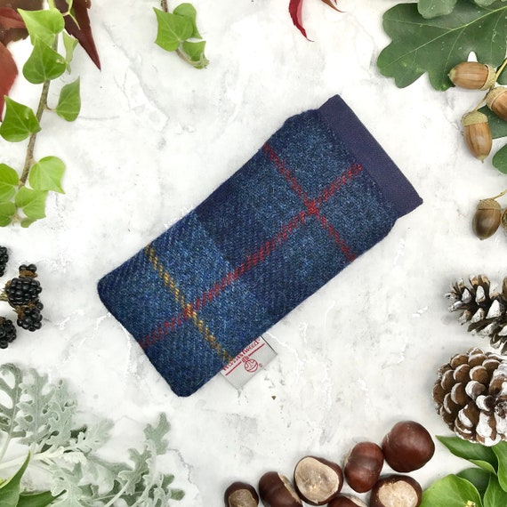 TWEED EYEWEAR CASE NAVY BLUE TWEED EYEWEAR CASE NAVY BLUE