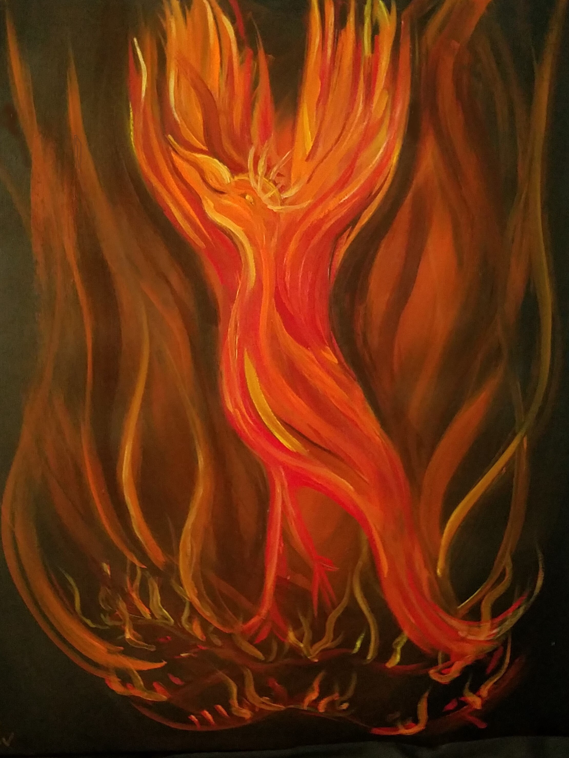 Phoenix Rising Art Print 8 1 2 X 11 Fire Bird From The Ashes Etsy