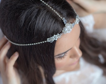 Hair Chain Jewelry,Chain Headpiece,Bohemian Head Chain,Crystal Head Chain,Head Chain Jewelry Headpiece,Chain Hairpiece,Rhinestone Head Chain