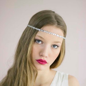 Wedding Crystal Headband,Crystal Forehead Headband,Wedding Forehead Headband,Forehead Jewelry,Crystal Forehead Band,Bridal Forehead Band