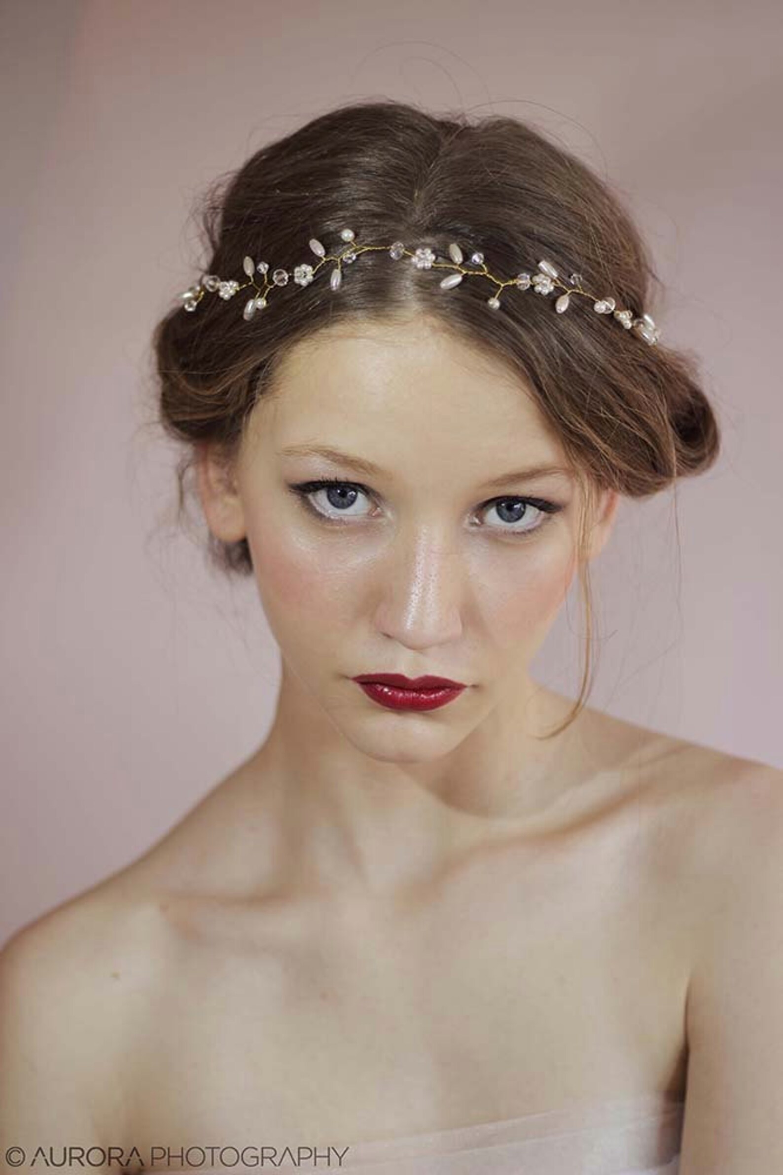 Wedding Hair Vinebridal Hair Accessoriesbeaded Pearl Etsy Canada