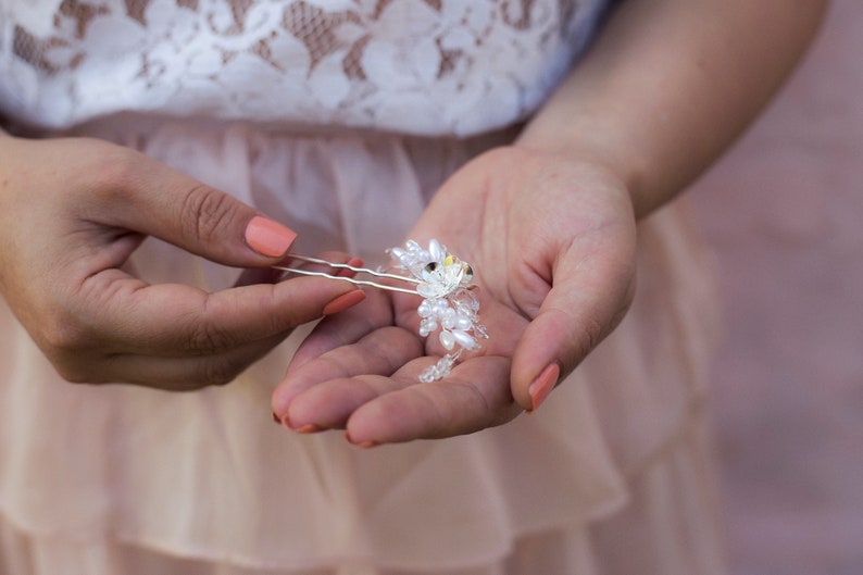 Branch Hair Pins Bridal Hair pins crystal hair pins wedding hair pins wedding headpiece branch hair pins bridal headpiece image 5