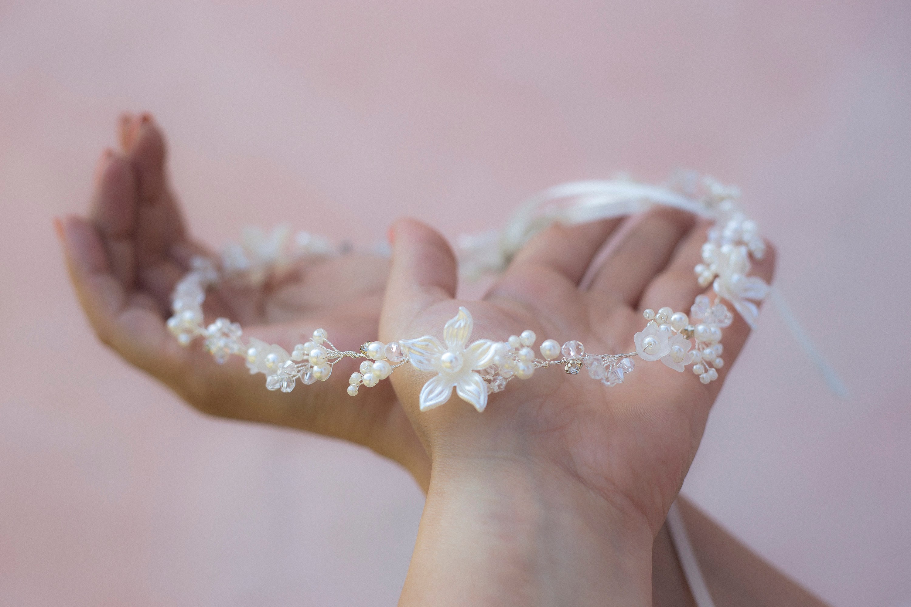 bridal floral headpiece