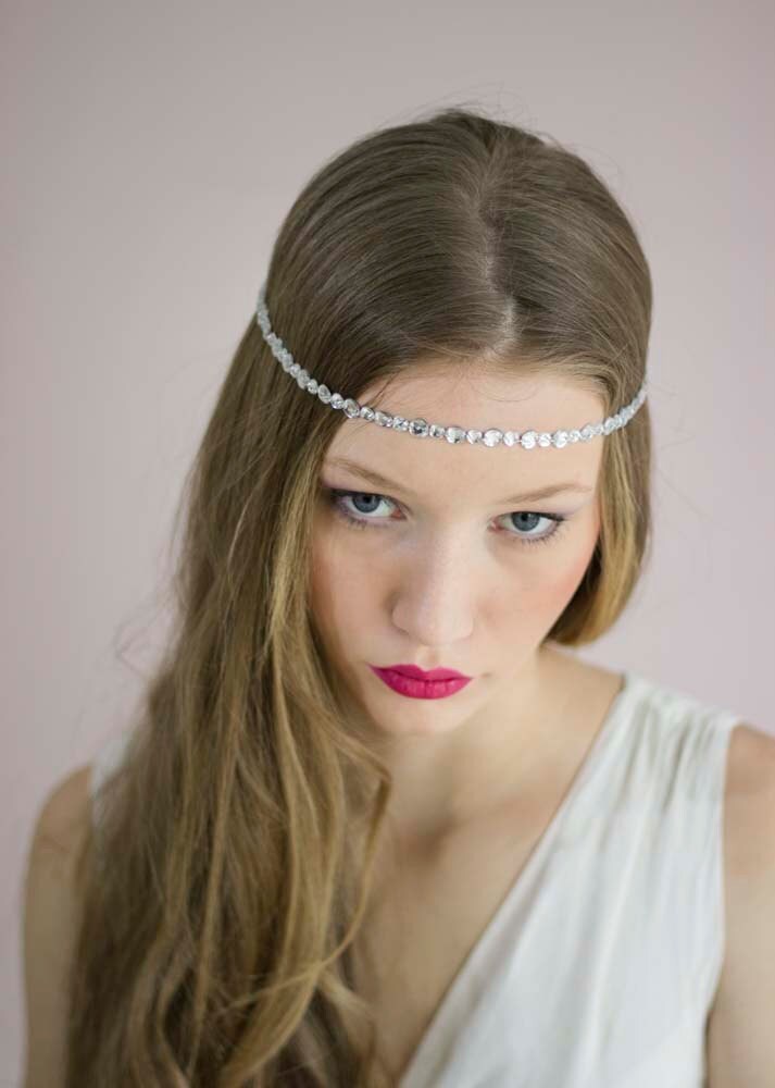 Wedding Crystal Headbandcrystal Forehead Headbandwedding Etsy