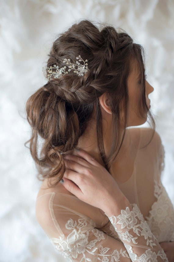 bridal flower hair pins