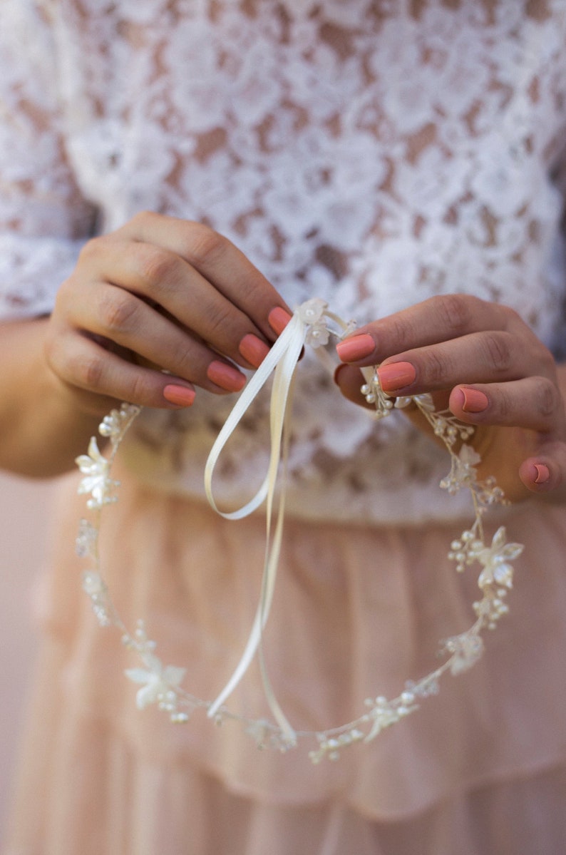 bridesmaid floral headpiece