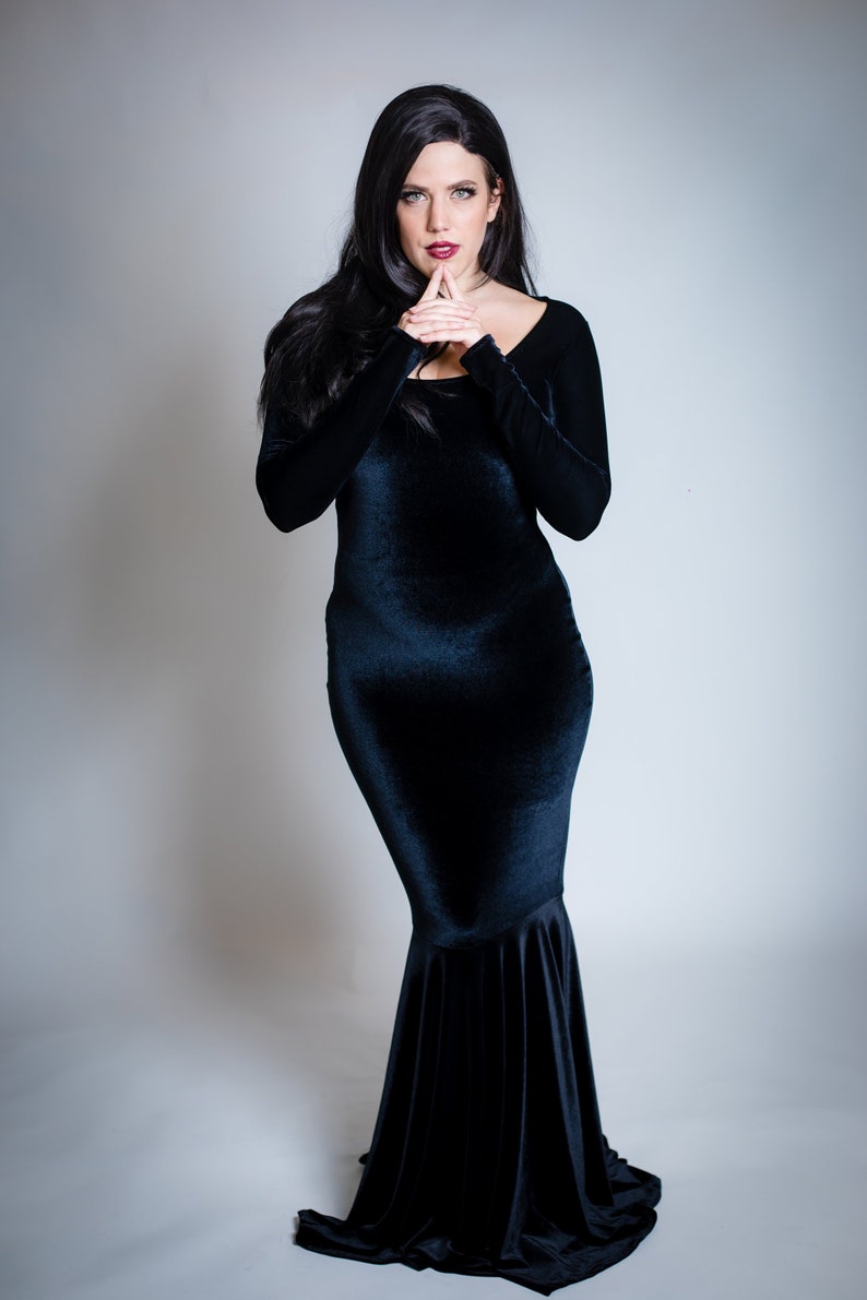 sexy morticia dress