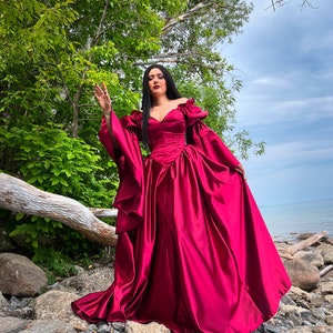 lydia in red dress The Lydia Tulle Dress  Witches by Helena Garcia