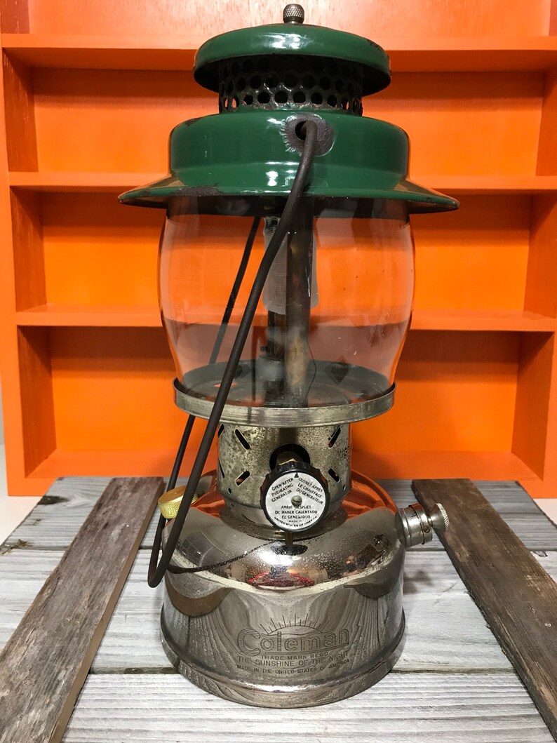 Coleman 237 Kerosene Nickel Lantern No Date Camping Etsy