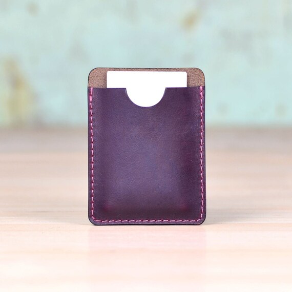 Leather Business Card Holder Personalized Leather Business Etsy