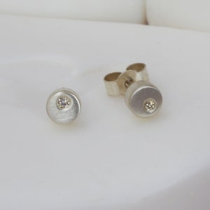 Off Set Diamond Earrings