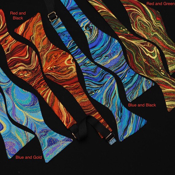 Magma Geode Cosmos Design English Style Bow Ties Self Tie Or Etsy
