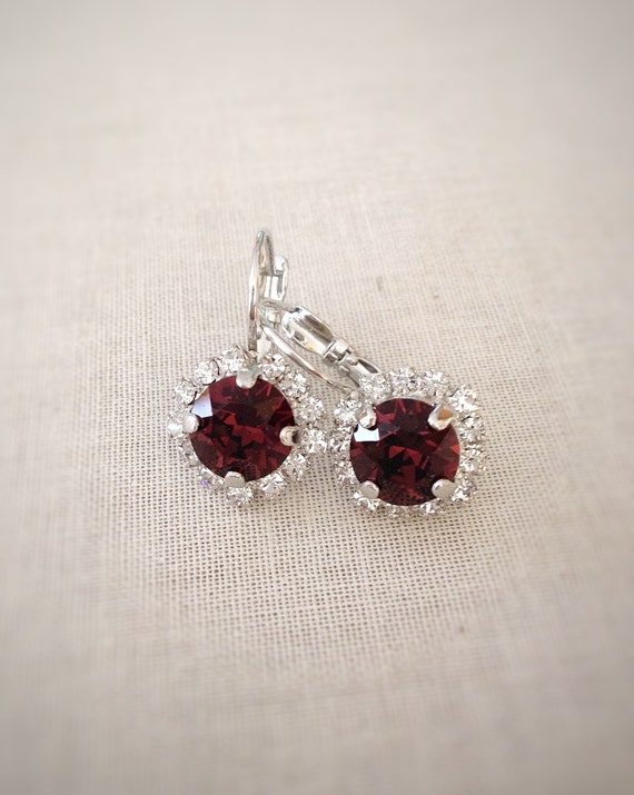 Burgundy 2024 drop earrings