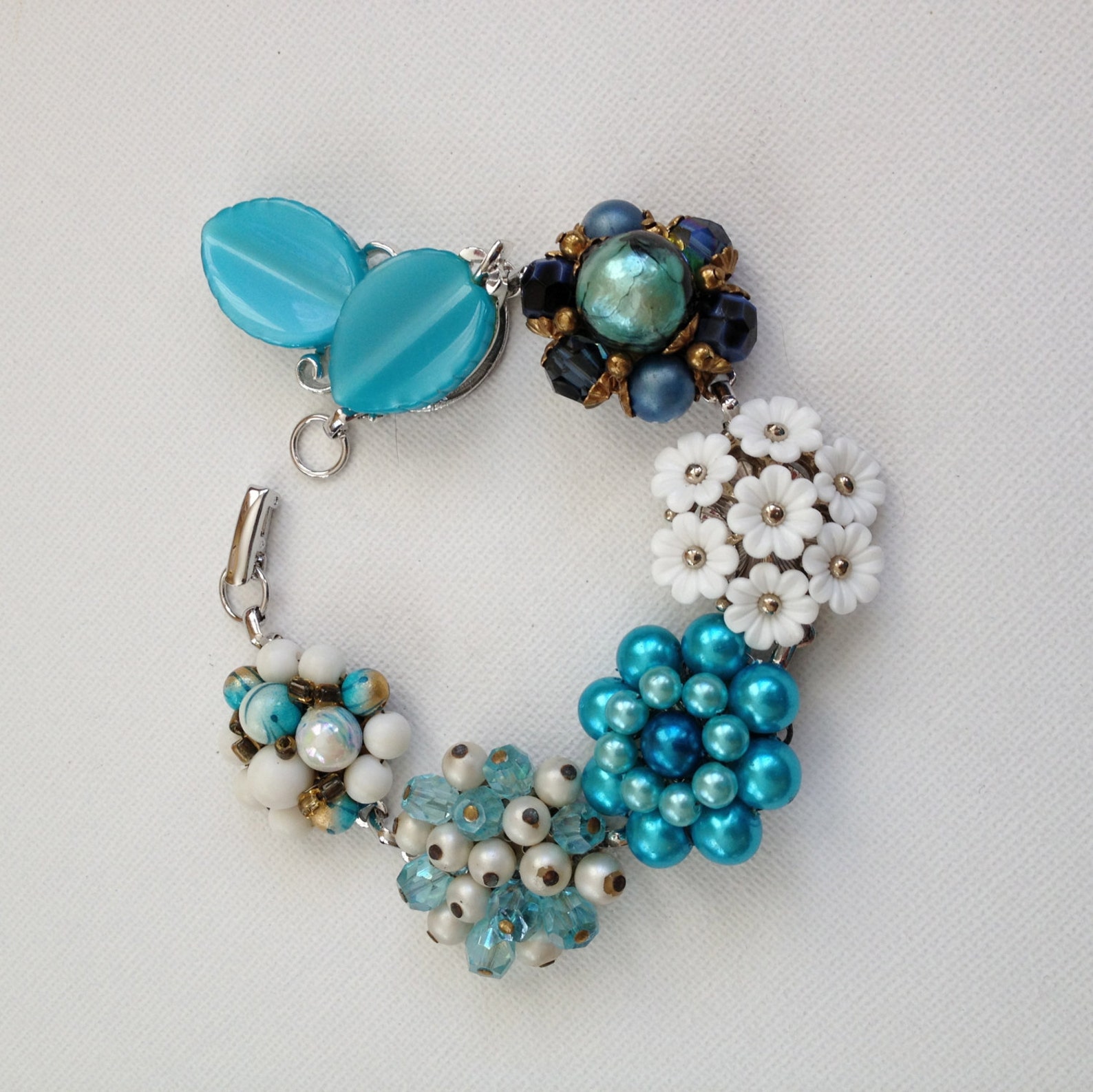 Vintage earring bracelet upcycled bracelet upcycle recycle Etsy