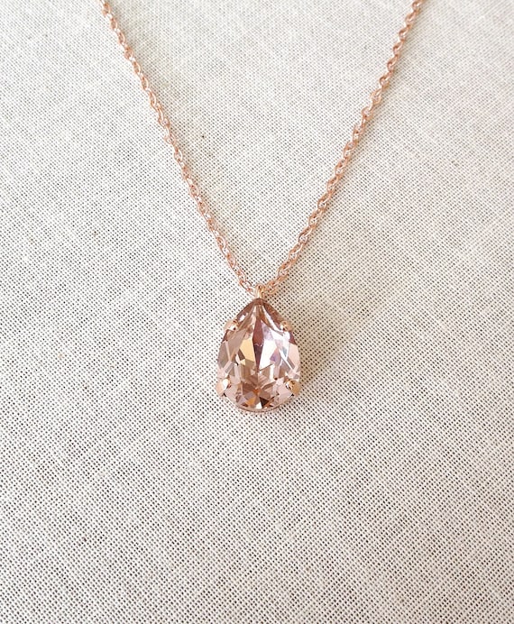 Hot Pink Crystal Necklace Hot Pink Crystal Necklace