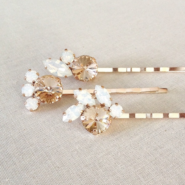 Crystal Hair Pins Etsy