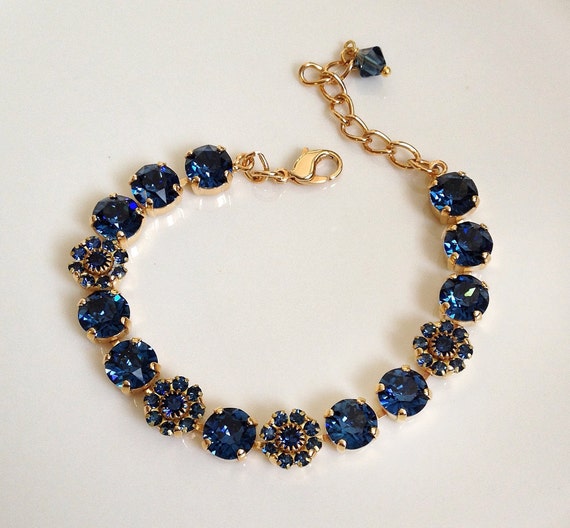 Navy blue shop crystal bracelet