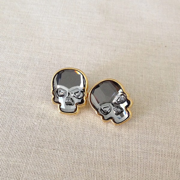 Skull Stud Earrings Etsy