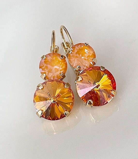 Etsy orange earrings discount