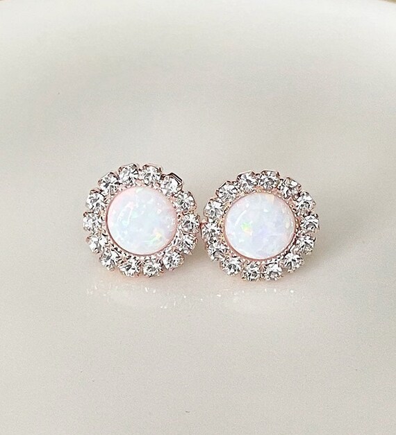 Lab created opal earrings discount
