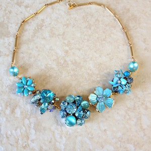 Vintage Earring Necklace Teal Turquoise Blue Vintage - Etsy