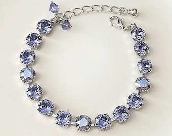 Tanzanite Purple bracelet, Swarovski crystal, wedding bracelet, bridesmaid bracelet, bridal, purple wedding jewelry
