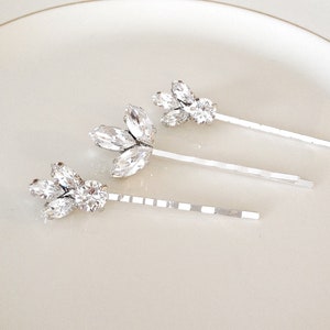 Sparkling crystal hair pins, bridal hair accessories, bobby pins, bridesmaid gift, rhinestone bobby pins, hostess gift