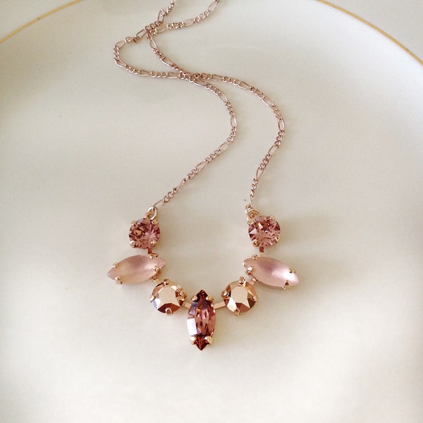 Blush Necklace Etsy