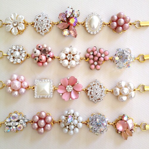 1 Vintage Wedding Bracelet Vintage Earring Bracelet Etsy